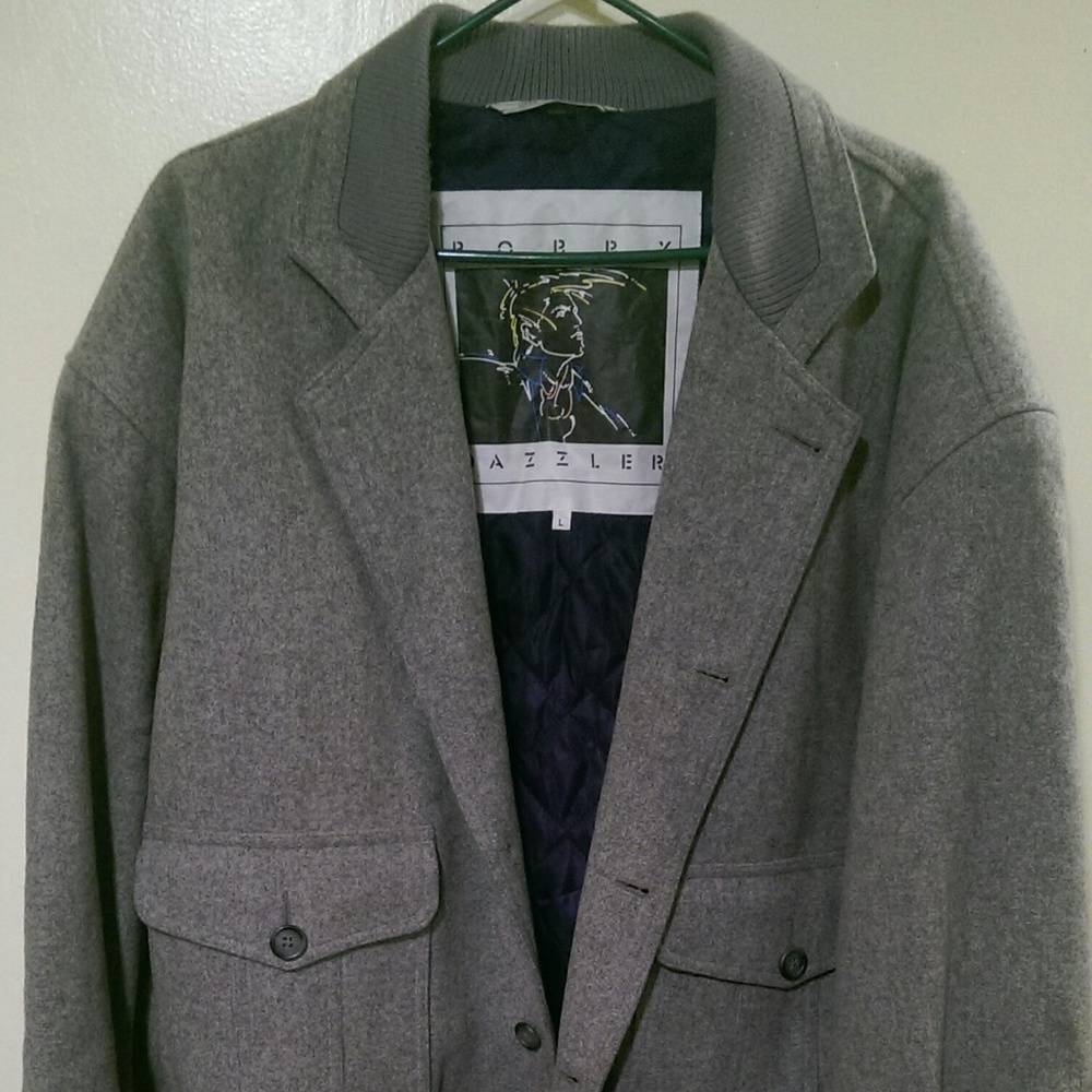 Vintage 90's Grey Bobby Dazzler Wool Jacket Size L